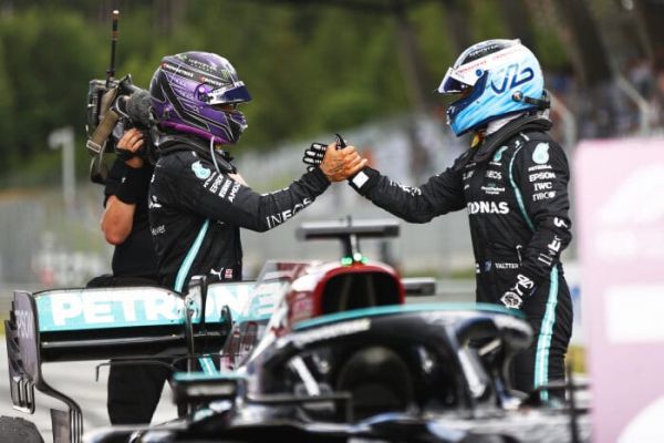 A double podium for the Mercedes-AMG Petronas F1 Team at the 2021 Styrian Grand Prix with Lewis P2 and Valtteri P3