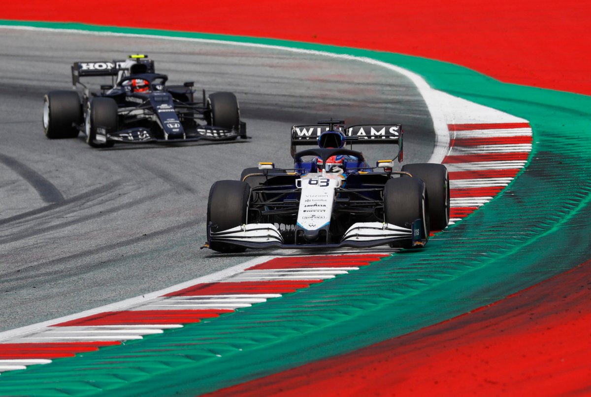 WATCH: Alonso & Russell share a heartwarming hug after the Gladiator F1 fight at the Austrian Austrian GP
