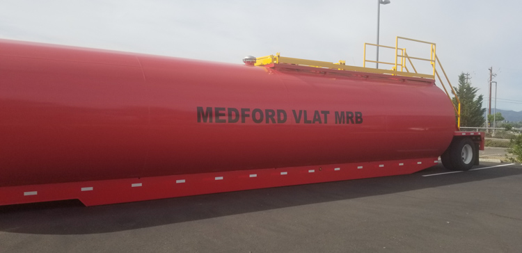 New transportable retardant tank at  Medford, OR